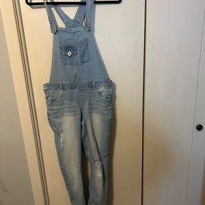 Arizona Jean Company Light Wash Denim Kids Overalls